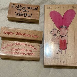 Valentine Wishes Wooden Stamp